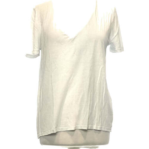Vêtements Femme T-shirts & Polos Zara top manches longues  38 - T2 - M Blanc Blanc
