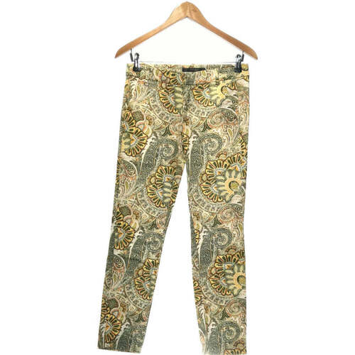 Vêtements Femme Pantalons Zara pantalon droit femme  34 - T0 - XS Vert Vert