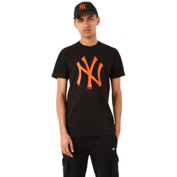 Vêtiquette Débardeurs / T-shirts sans manche New-Era Tee shirt  12123933 noir orange - XXS Noir