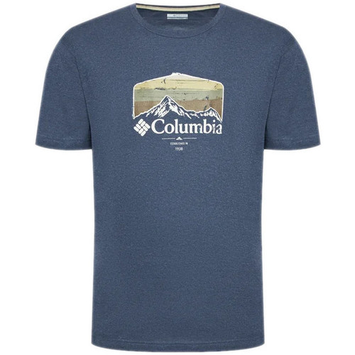 Vêtements Homme T-shirts & Polos Columbia Company embroidered-logo short-sleeved T-shirt Bleu