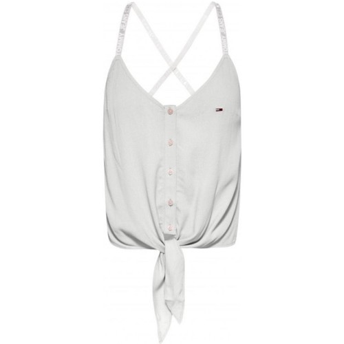 Vêtements Femme T-shirts & Polos Tommy Jeans Debardeur  Ref 56660 YBR Blanc Blanc