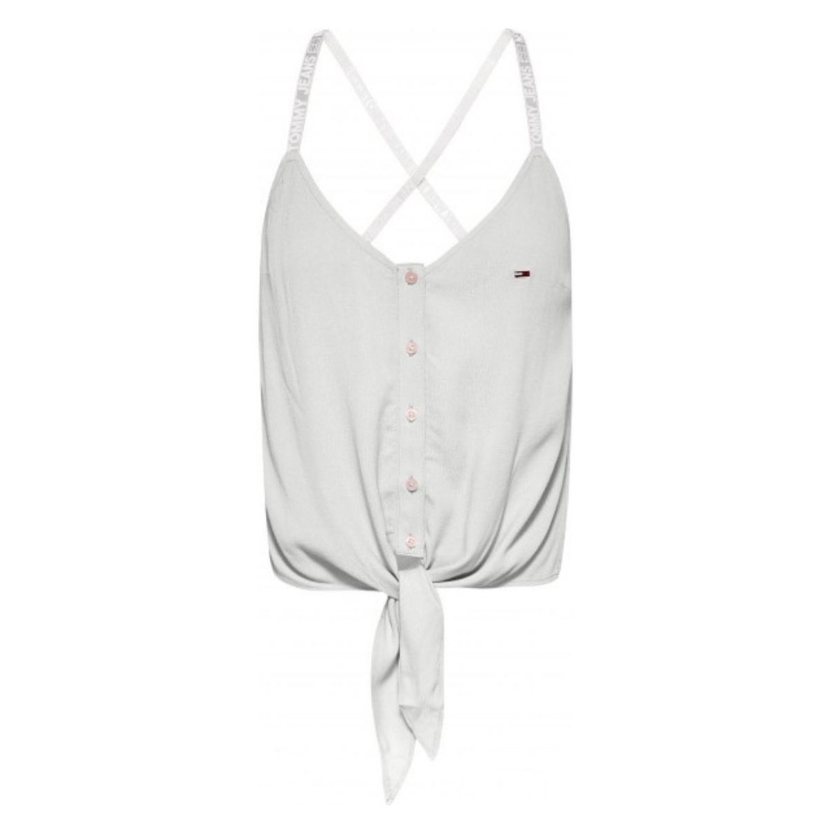 Vêtements Femme T-shirts & Polos Tommy Jeans Debardeur  Ref 56660 YBR Blanc Blanc