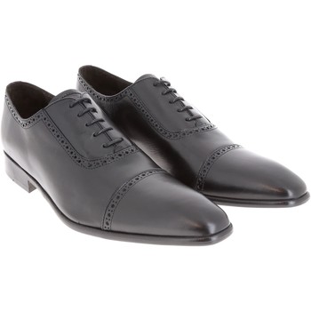 Chaussures Homme Chaussures de travail Belym Chaussure Homme De Ville Richelieu En Cuir Noir Noir