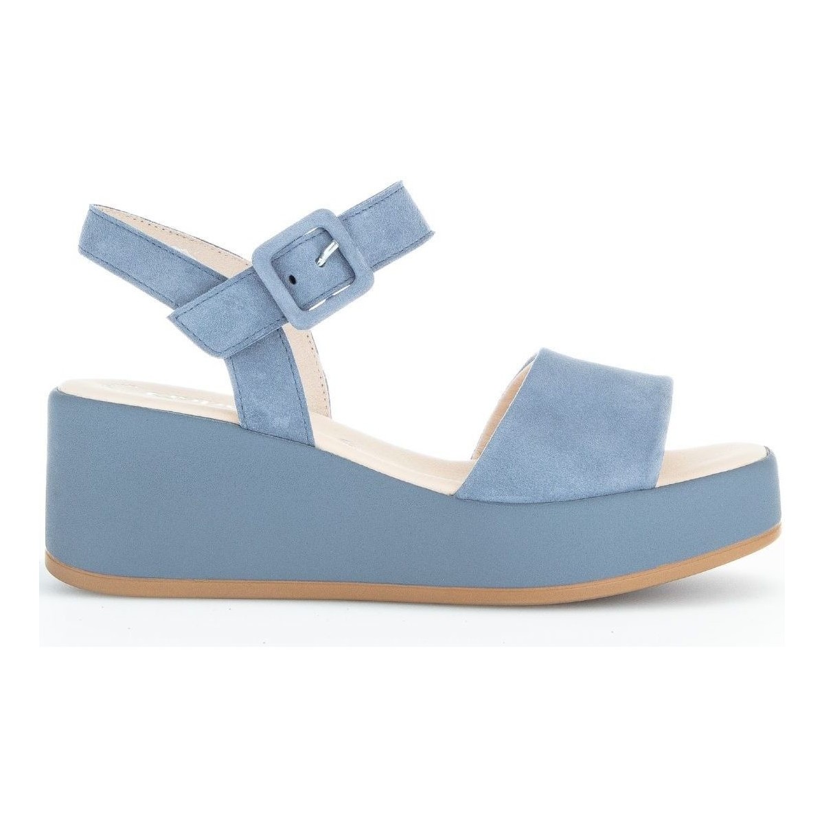 Chaussures Femme Sandales et Nu-pieds Gabor Sandales compensées en cuir Bleu