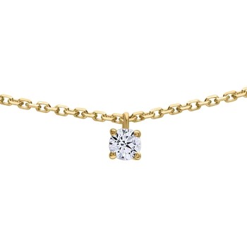 collier brillaxis  collier  solitaire oxyde or 18 carats 