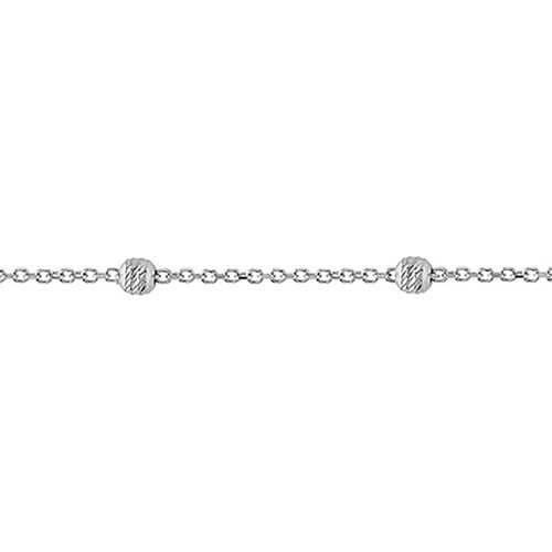 Connectez vous ou créez un compte avec Femme Bracelets Brillaxis Bracelet  chaine 6 perles or blanc ciselé Blanc