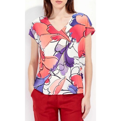 Vêtements Femme T-shirts manches courtes Bougies / diffuseurskong Blouse sans manches imprimée HENA Rouge