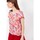 Vêtements Femme T-shirts loulou manches courtes La Fiancee Du Mekong Top imprimé dentelles NEEMA Rouge