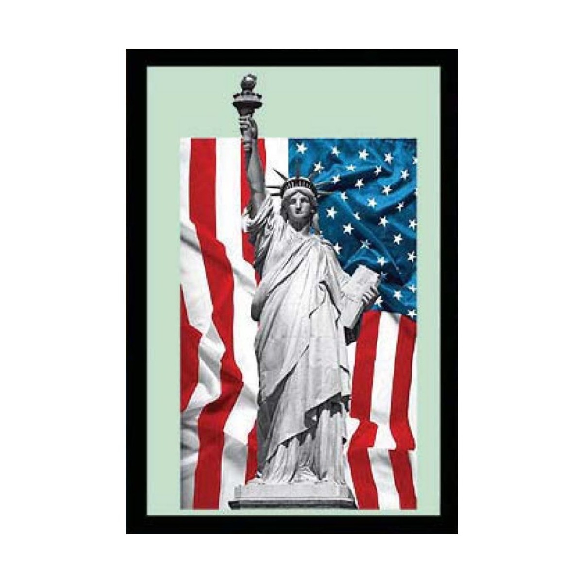 Maison & Déco Miroirs Bazooka Miroir statue of liberty USA Multicolore