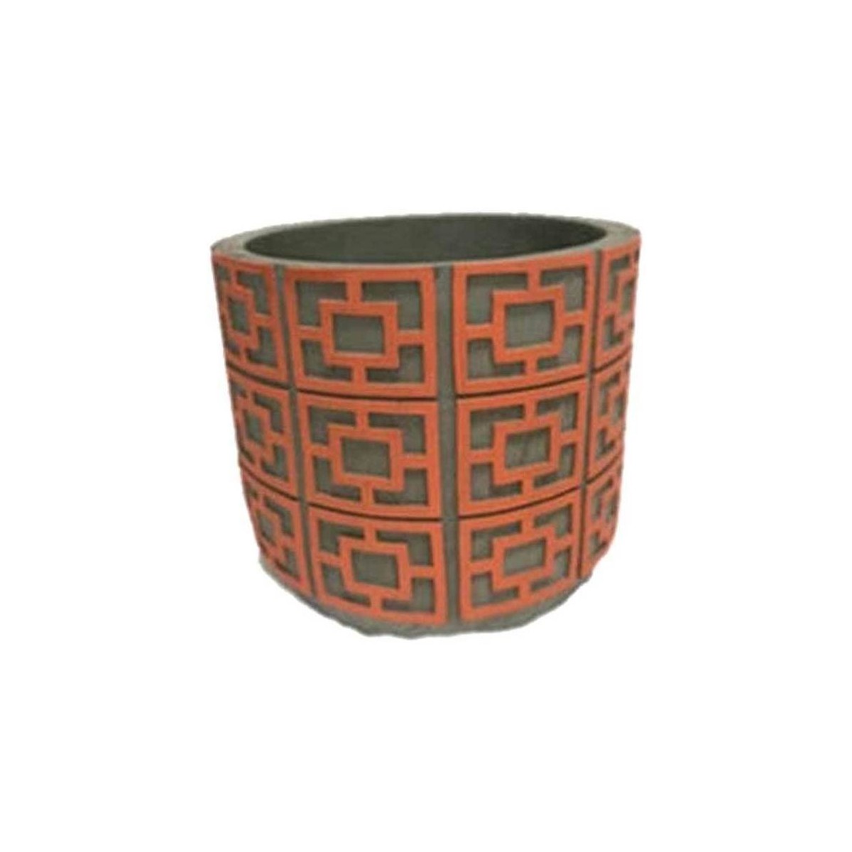 Un Matin dEté Vases / caches pots d'intérieur Ldk Garden Cache pot en ciment - Orange Orange