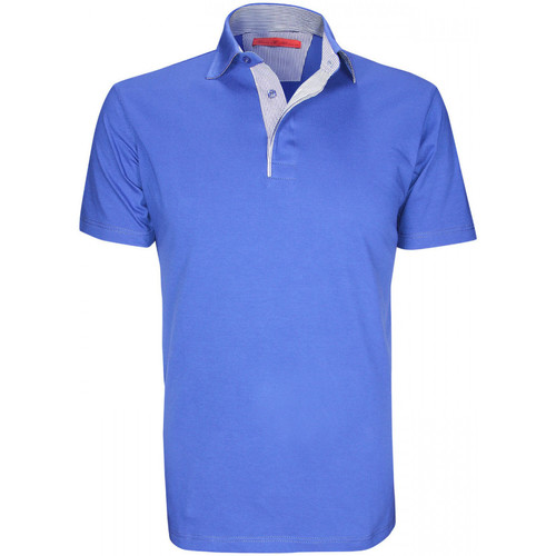 Vêtements Homme Chemise Coupe Droite Premium Chemise Oxford Derby Vert polo mode bologna bleu Bleu