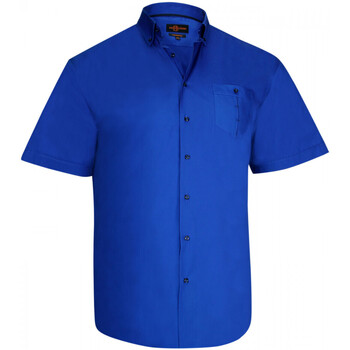 Vêtements Homme Chemises manches courtes Doublissimo chemisette mode naxos bleu Bleu