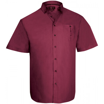 Vêtements Homme Chemises manches courtes Doublissimo chemisette mode naxos bordeaux Bordeaux