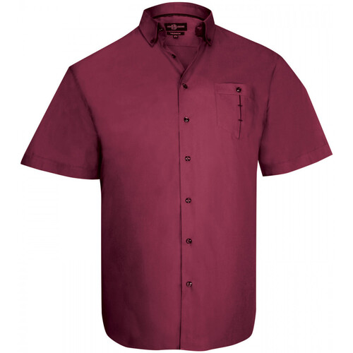 Vêtements Homme Chemises manches courtes Doublissimo chemisette mode naxos bordeaux Rouge