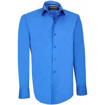 Vêtements Homme Chemises manches longues Emporio Balzani chemise fashion loris bleu Bleu