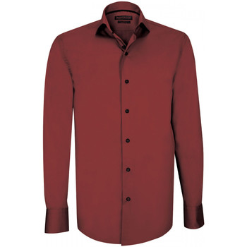 Vêtements Homme Chemises manches longues Emporio Balzani chemise en popeline giacomo bordeaux Bordeaux