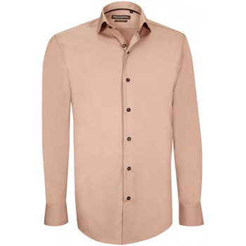 Vêtements Homme Chemises manches longues Emporio Balzani chemise en popeline giacomo beige Beige