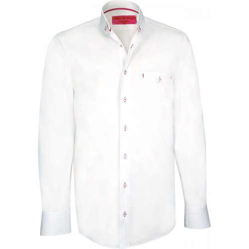 Vêtements Homme Chemises manches longues Suivi de commande chemise mode ethan blanc Blanc