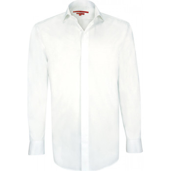 Vêtements Homme Chemises manches longues Andrew Mc Allister chemise gorge cachee gordon blanc Blanc