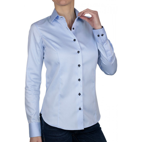 Vêtements Femme Chemises / Chemisiers Rideaux / stores chemise unie krystal bleu Bleu