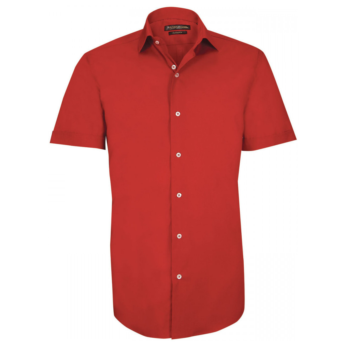 Vêtements Homme Chemises manches longues Emporio Balzani chemisette unie matteo rouge Rouge