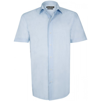 Vêtements Homme Chemises manches longues Emporio Balzani chemisette unie matteo bleu Bleu