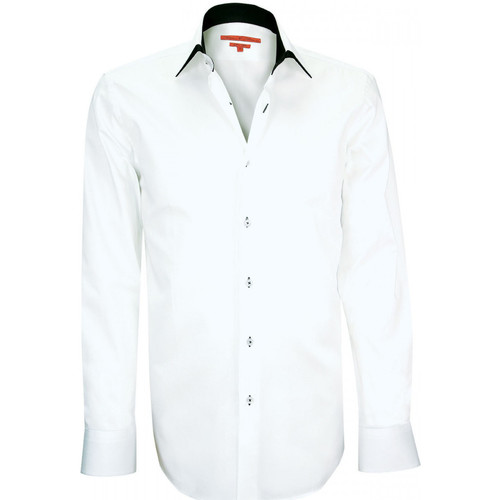Vêtements Homme Chemises manches longues Chemise Casual Devon Orange chemise mode watford blanc Blanc