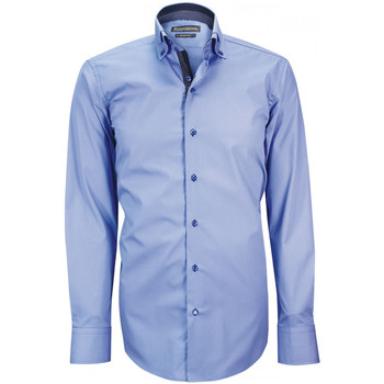 Vêtements Homme Chemises manches longues Emporio Balzani chemise mode manzoni bleu Bleu