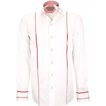 Vêtements Homme Chemises manches longues Emporio Balzani chemise mode travertino blanc Blanc