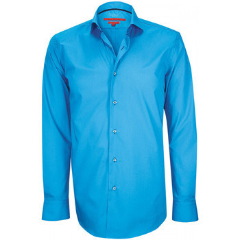 Vêtements Homme Chemises manches longues Andrew Mc Allister chemise premium baker turquoise Turquoise