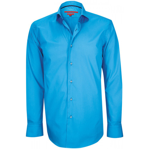 Vêtements Homme Chemises manches longues Andrew Mc Allister chemise premium baker turquoise Bleu
