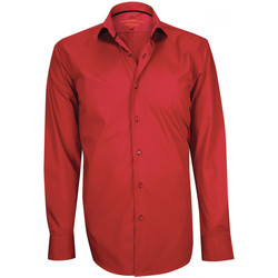 Vêtements Homme Chemises manches longues Andrew Mc Allister chemise premium baker bordeaux Rouge