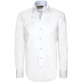 Vêtements Homme Chemises manches longues Emporio Balzani chemise mode eleganza blanc Blanc