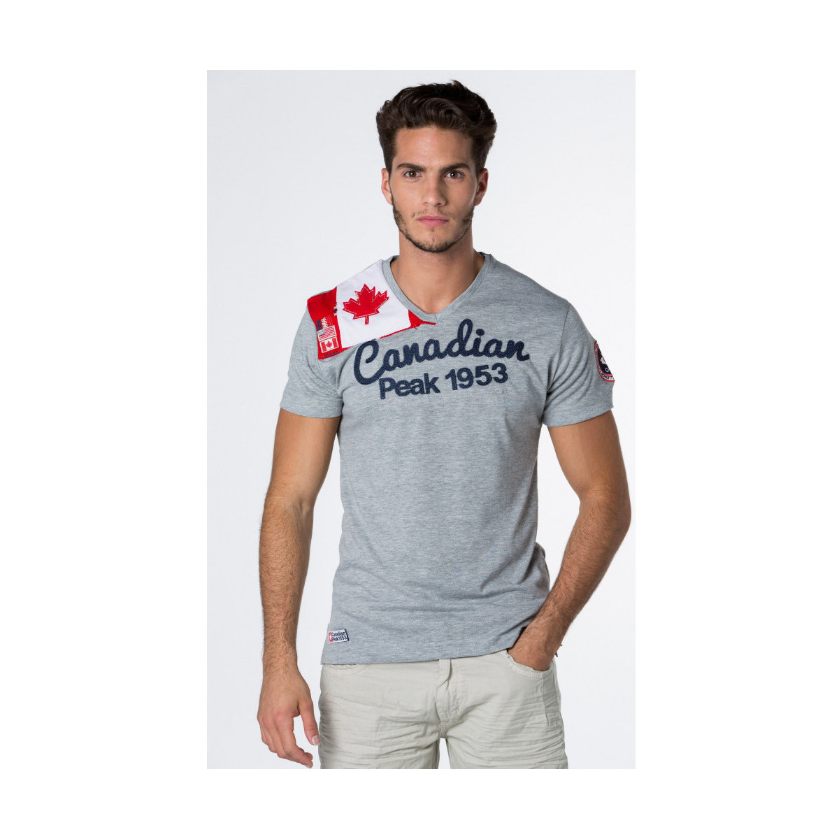 Vêtements Homme T-shirts manches courtes Canadian Peak T-Shirt manches courtes JAILOR Gris
