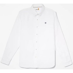 Vêtements Homme Chemises manches longues Timberland TB0A2DC31001 - LINEN SHIRT-WHITE Blanc