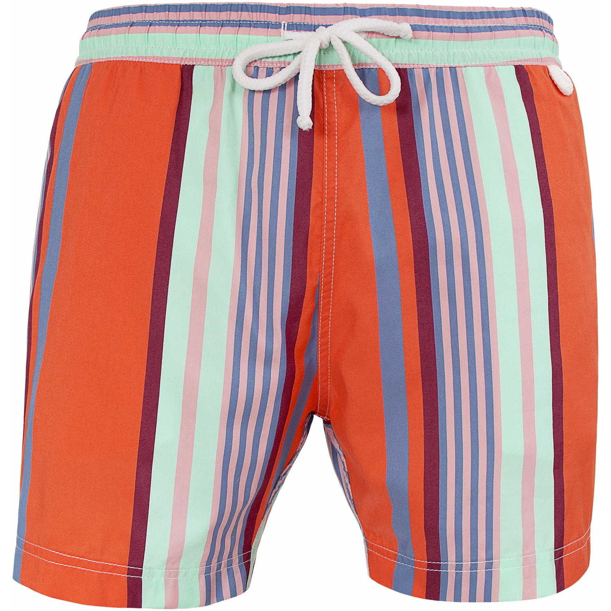 Vêtements Homme Maillots / Shorts de bain Les Loulous De La Plage John 819 Fashion stripes - Maillot Short de bain homme Orange