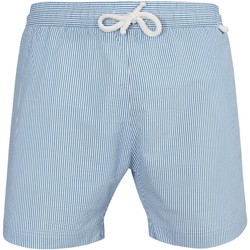 Vêtements Homme Maillots / Shorts de bain Les Loulous De La Plage Short de bain Jim 780123 Medium stripes Bleu ciel