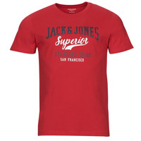 Vêtements Homme T-shirts manches courtes Jack & Jones JJELOGO TEE SS O-NECK 2 COL Rouge