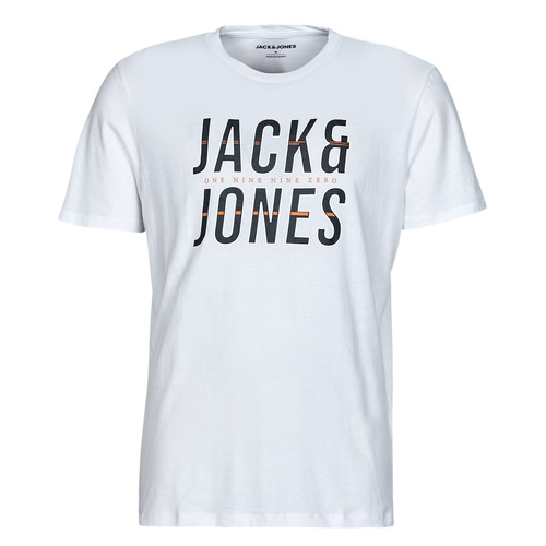 Vêtements Homme Long Sleeve Muscle Fit Satin Shirt Jack & Jones JJXILO TEE SS CREW NECK Blanc