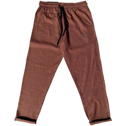 Vêtements Homme Pantalons Homme | Pantalon en lin marron - FP11715