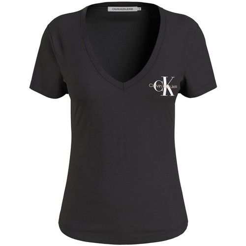 Vêtements Femme T-shirts & Polos Calvin Klein JEANS Burberry T Shirt Femme  Ref 56765 BEH Noir Noir