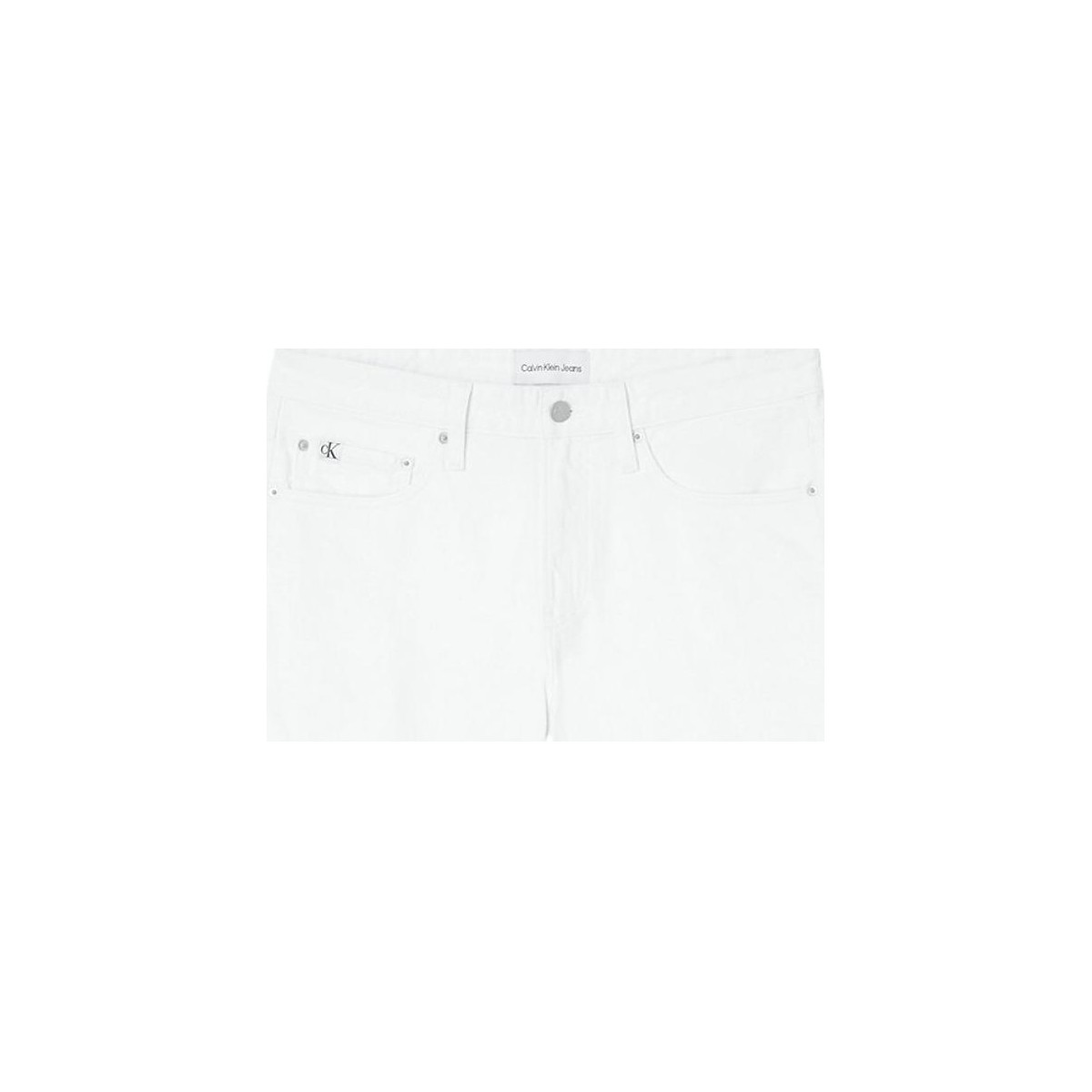 Vêtements Homme Shorts / Bermudas Calvin Klein Jeans Short Straight en Jean Homme  Re Blanc