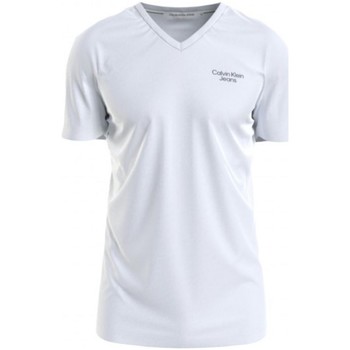 Vêtements Femme T-shirts manches courtes Calvin Klein Jeans T Shirt Femme  Ref 56757 YAF Blanc Blanc