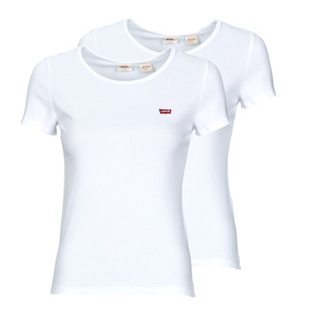 Vêtements Femme T-shirts manches courtes Levi's 2PACK CREWNECK TEE WHITE