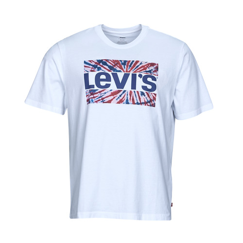 Vêtements Homme T-shirts Junior manches courtes Levi's SS RELAXED FIT TEE TIE-DYE SW WHITE