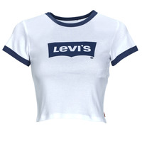 Vêtements Femme T-shirts manches courtes Levi's GRAPHIC RINGER MINI TEE BRIGHT WHITE / SARGASSO SEA