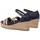 Chaussures Femme Escarpins Tommy Hilfiger Sandales Compensees  Ref 56748 DW5 Marine Bleu