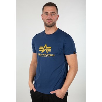 Vêtements Homme T-shirts manches courtes Alpha T-shirt  Basic bleu marine