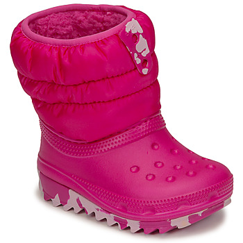 Chaussures Fille Bottes de neige Crocs CLASSIC NEO PUFF BOOT T Rose