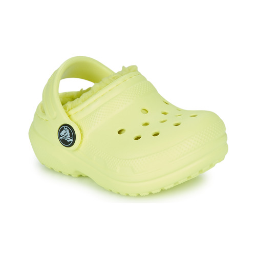Chaussures Enfant Sabots Crocs flops CLASSIC LINED CLOG T Jaune